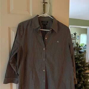 Lauren Ralph Lauren Black and White Striped Shirt